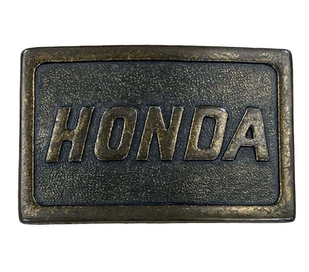 Vintage Honda Brass Belt Buckle